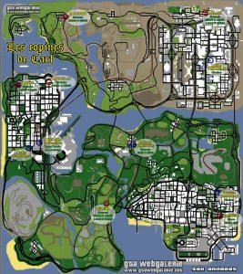 GTA San Andreas : carte des copines CJ